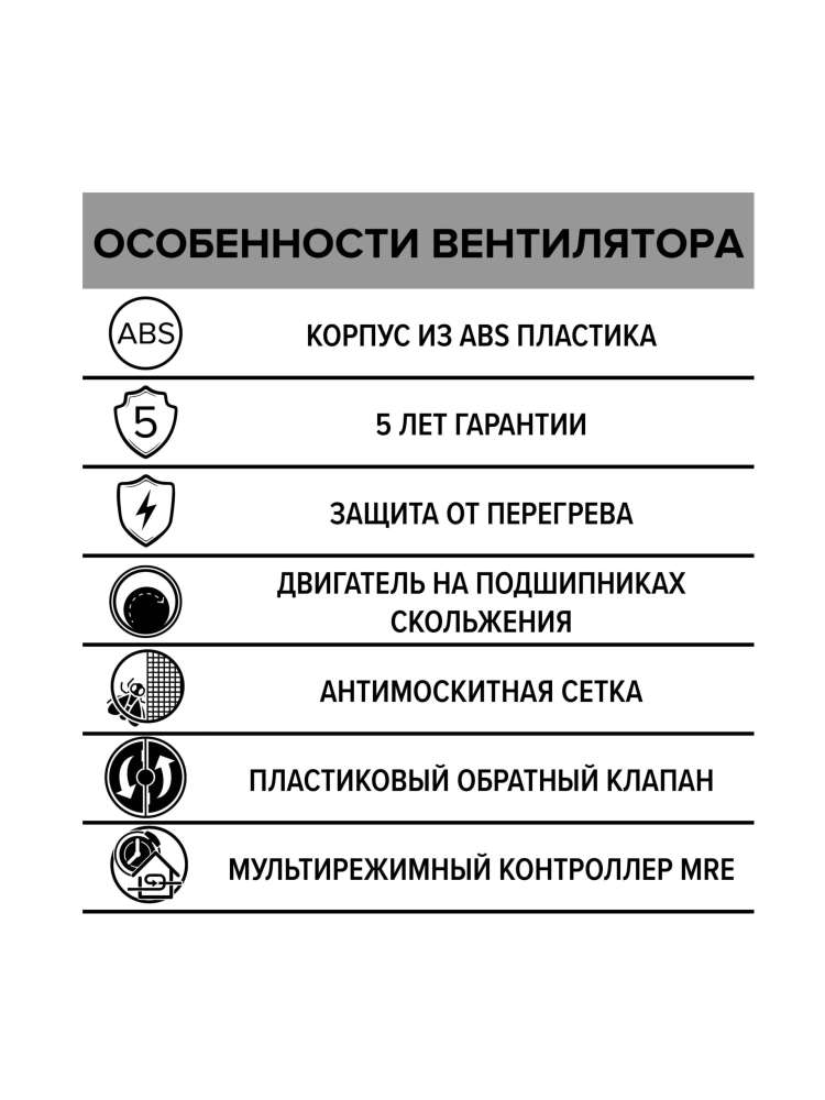 Вентилятор накладной E D100 сетка обратный клапан MRe ERA