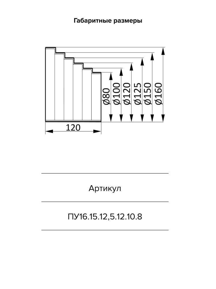 Редуктор ПУ эксцентриковый D160/150/125/120/100/80 пластик ERA