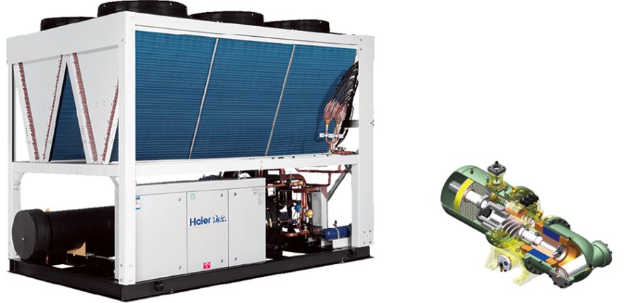 Винтовой чиллер Haier CI0530PANF с воздушным охлаждением, ведущий модуль Винтовой чиллер Haier CI0530PANF с воздушным охлаждением, ведущий модуль