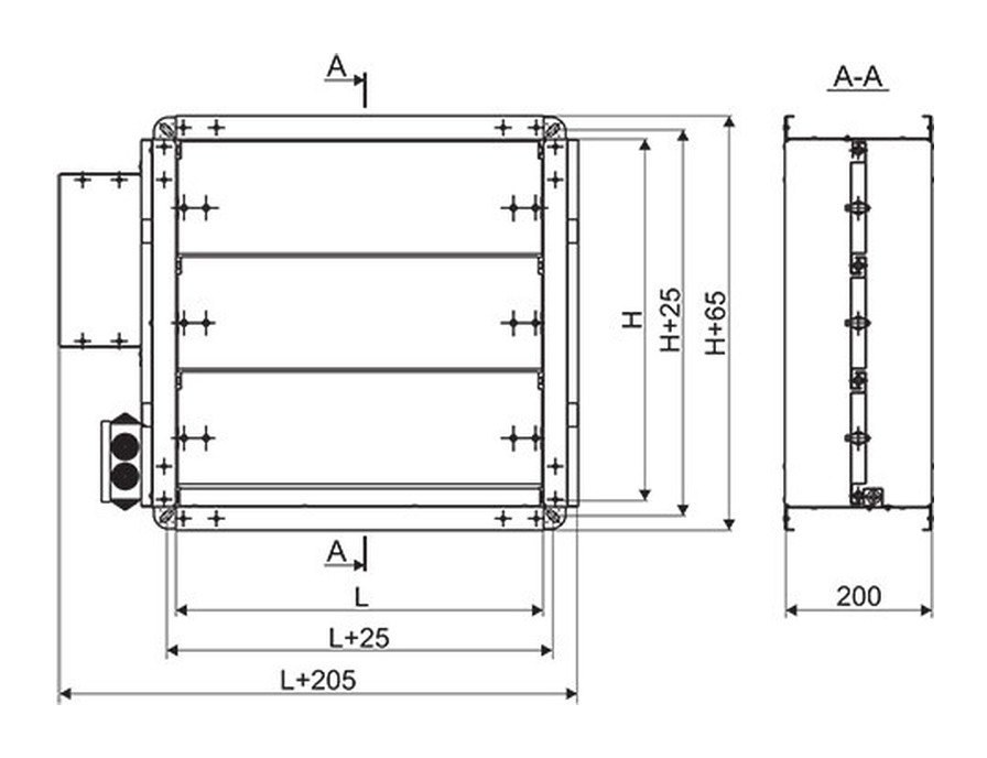 Клапан воздушный утеплённый КВУ 800×1100